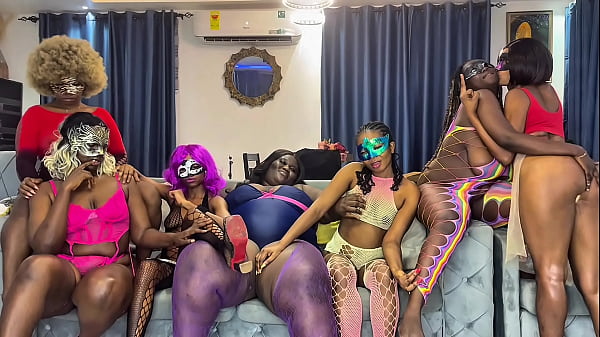 ⭐️ SCENE 3 — Seven African Teen Girls Lesbian Orgy