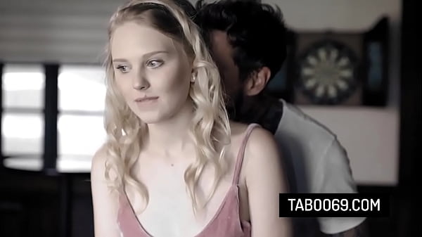 Hot babe suck cock and gets banged on the couch by her roommate