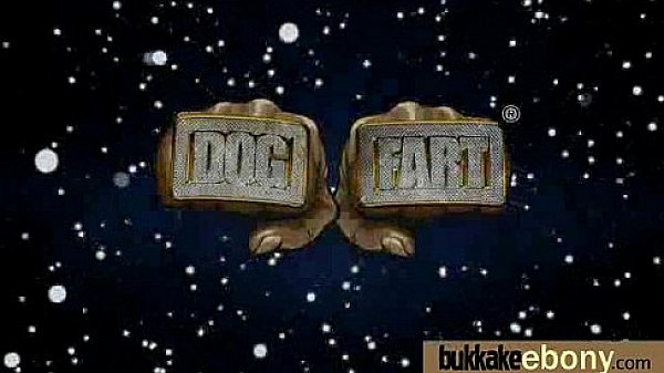 Hot ebony chick in interracial gangbang 11