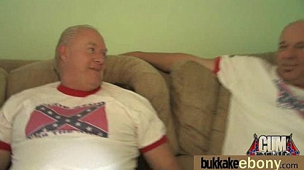 Hot ebony bukkake gangbang 18