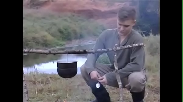 Scene from russian porn movie “neulovimie msiteli”. Awesome threesome 1 blonde boy with 3 girls (busty blonde, sly brunnette and teen-like redhead in glasses). He cook on fire, they thank him