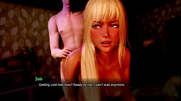Jogo Dying Dream cena sexoal com namorada loira