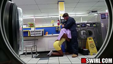 Ebony Babe Sucking & Fucking In Public Laundromat | Destiny Mira